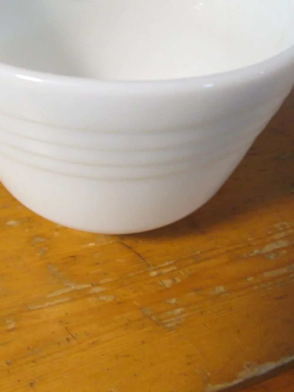 Milk Glass beehive batter bowl with spout